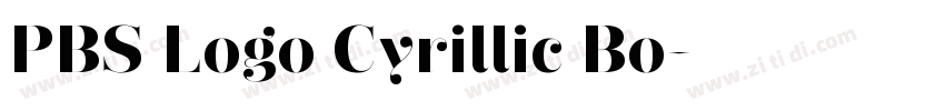 PBS Logo Cyrillic Bo字体转换